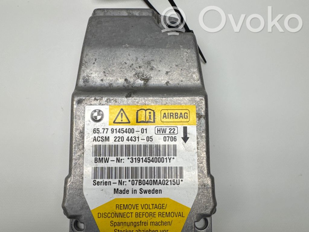 BMW Z4 E85 E86 Module de contrôle airbag 