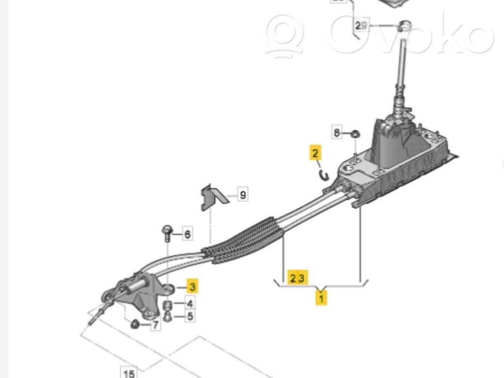 Audi TT TTS RS Mk3 8S Gear shift cable linkage 