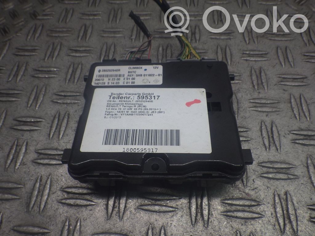 Renault Twingo III Air conditioning/heating control unit 