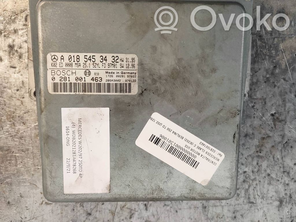 Engine control unit/module   0281001463,A0185453432,K02ED0008FD97M01