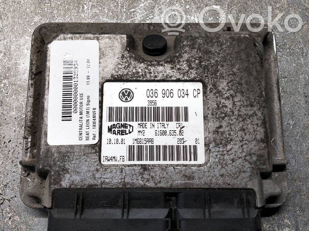 Engine control unit/module   036906034CP,1AW4MVFB,6160063502