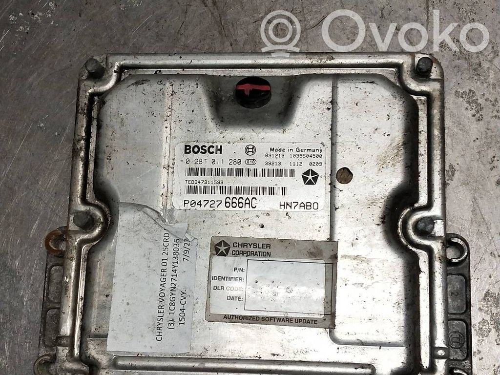 Engine control unit/module   0281011280,P04727666AC
