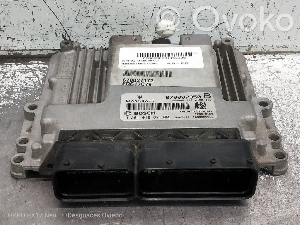 Maserati Ghibli Unitate/modul de control motor 
