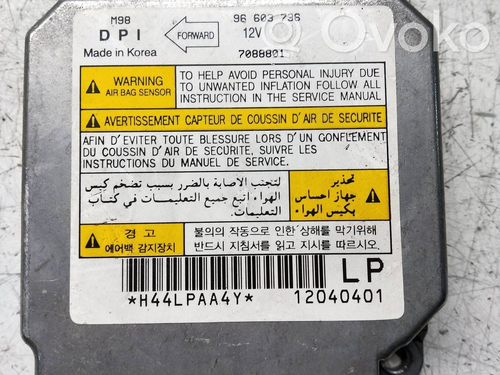 Airbag control unit/module   96603736,7088801