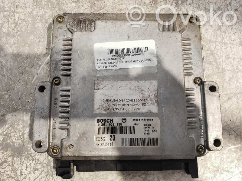 Unidad de control/módulo del motor   0281010138,9636255480,EDC15C220