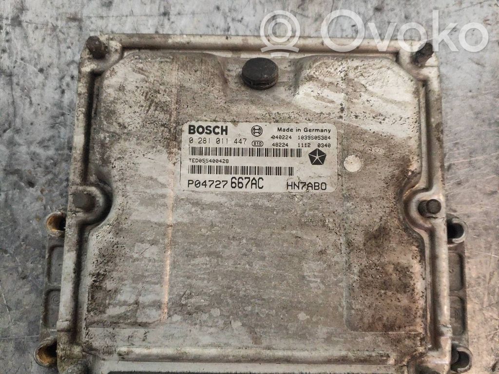 Engine control unit/module   0281011447,P04727667AC,TED055400428