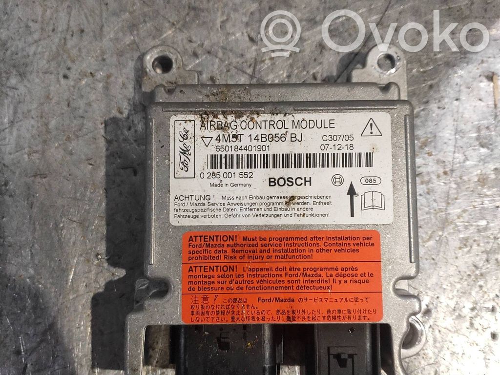 Airbag control unit/module   0285001552,4M5T14B056BJ