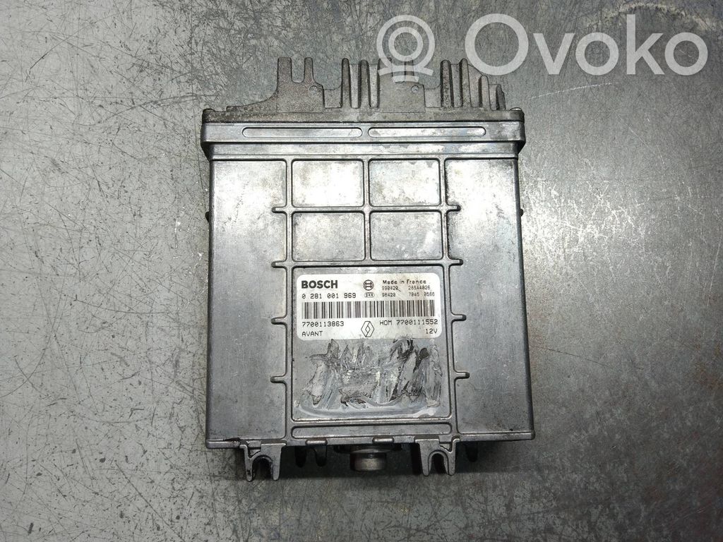 Engine control unit/module   0281001969,7700113863,HOM7700111552