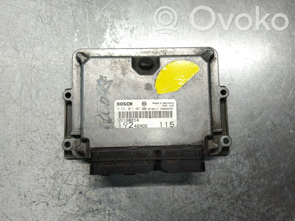 Engine control unit/module   0281011421,55188214,19242ADD115