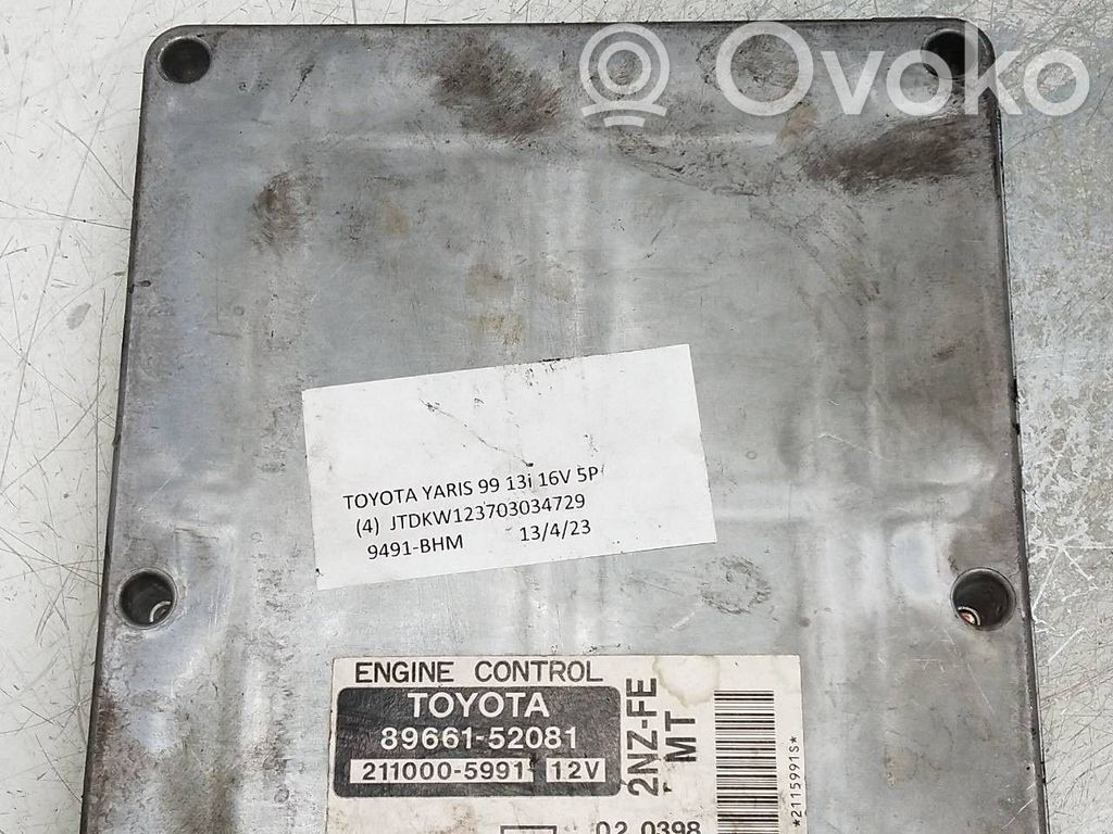 Toyota Yaris Engine control unit/module 