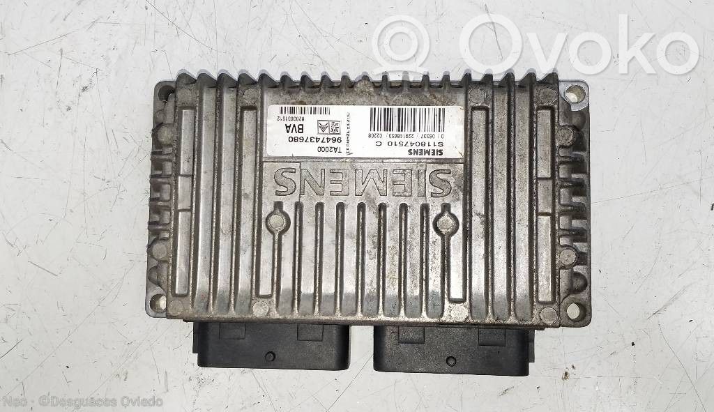 Engine control unit/module   S118047510C,9647437680