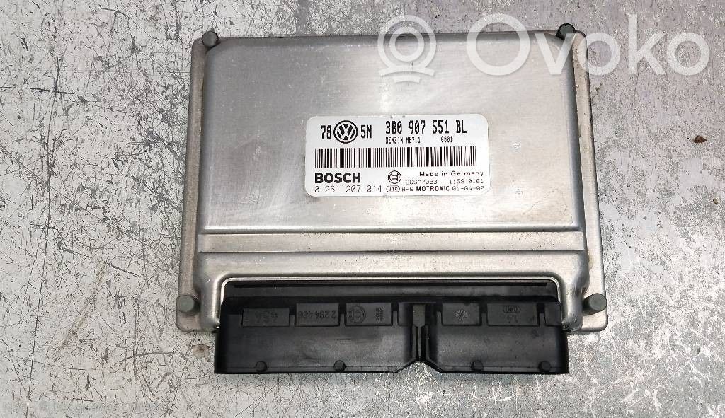 Engine control unit/module   0261207014,3B0907551BL