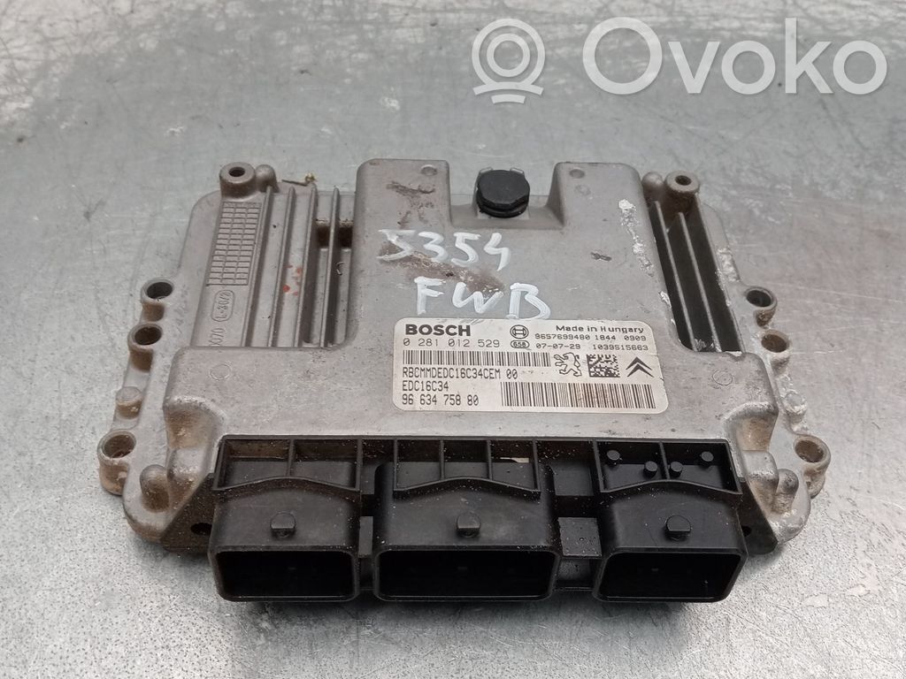 Unidad de control/módulo del motor   0281012529,9663475880,9657699480