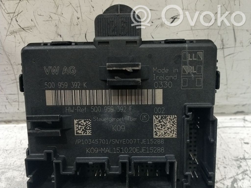 Other control units/modules   5Q0959392F,5Q0959392K