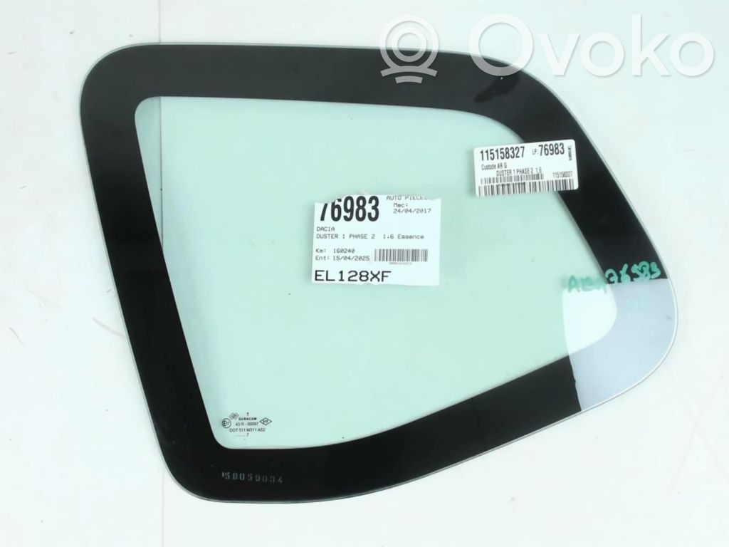 Dacia Duster Rear side window 