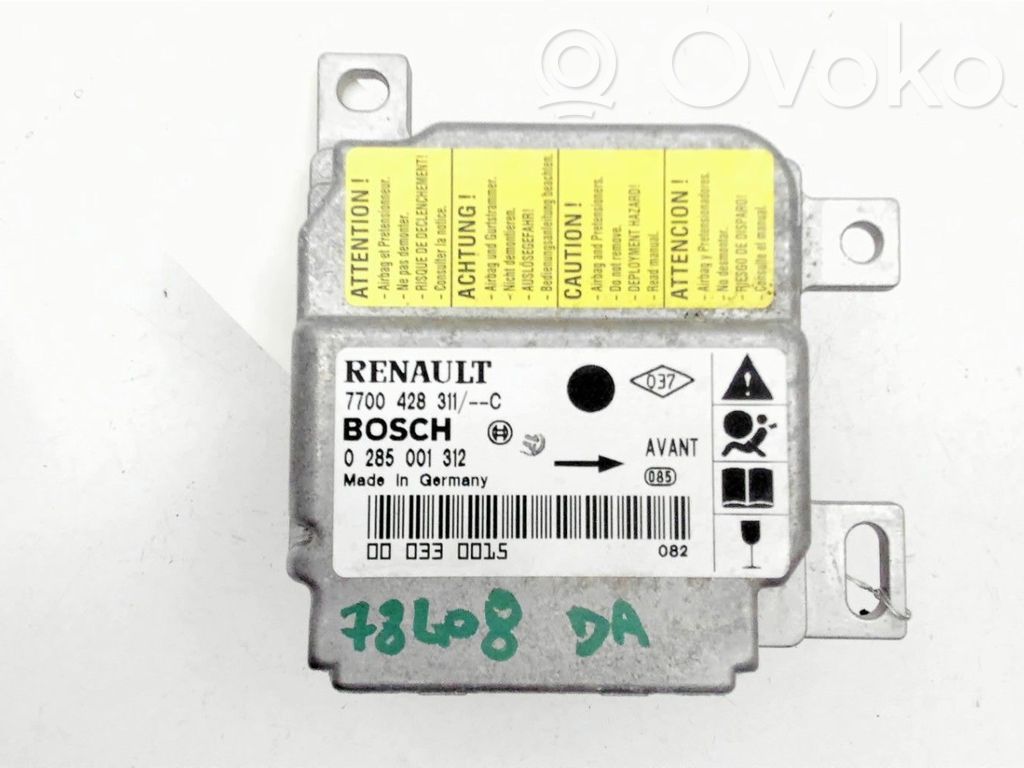 Renault Clio II Unitate/modul de comandă airbaguri 