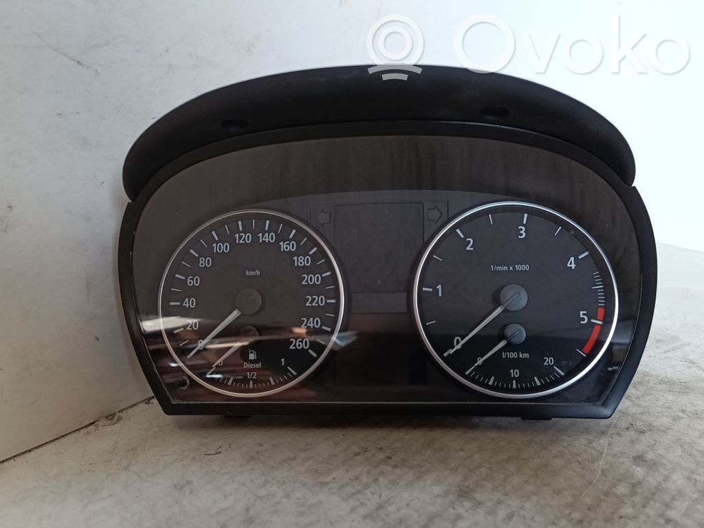 BMW 3 E90 E91 Spidometrs (instrumentu panelī) 