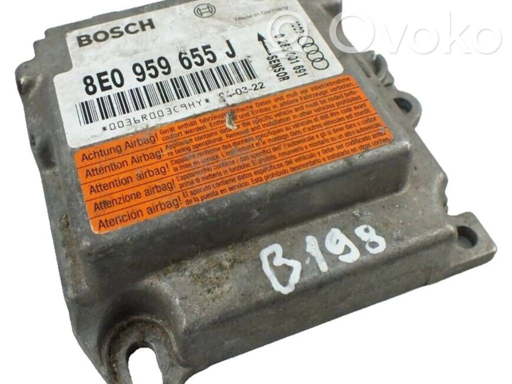 Audi A4 S4 B6 8E 8H Airbag control unit/module 