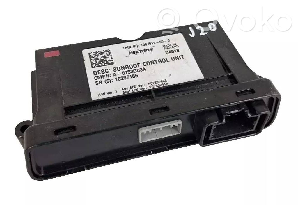Tesla Model S Sunroof control unit/module 