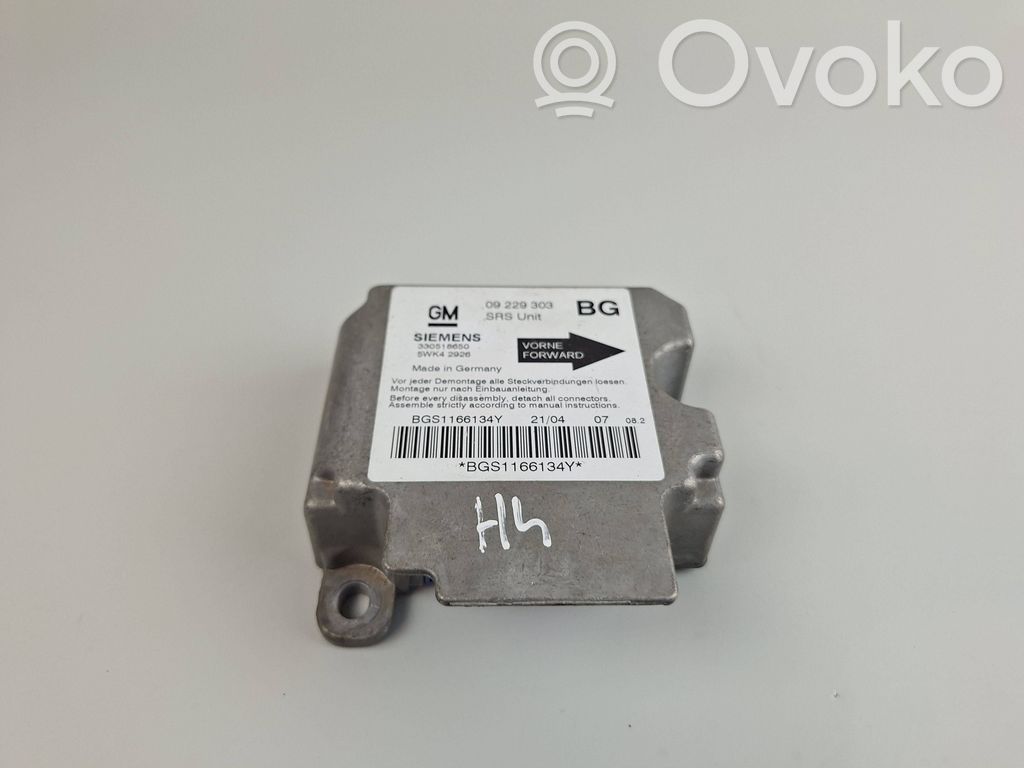 Opel Astra J Centralina/modulo airbag 