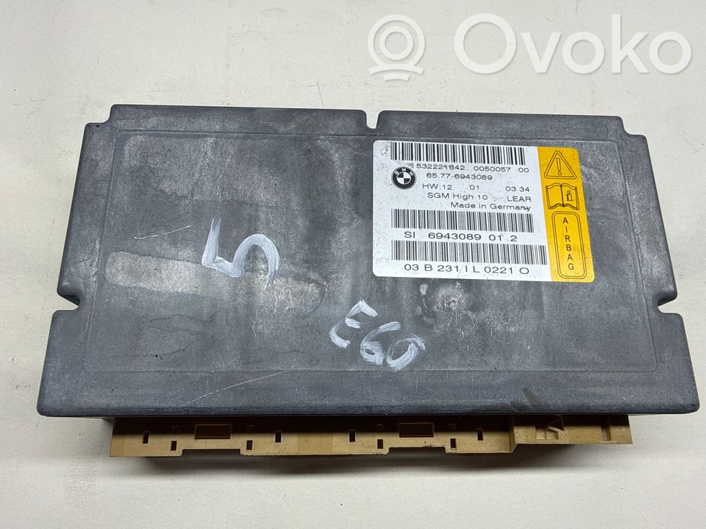 Unidad de control/módulo del Airbag   6943089,65776943089,532221842