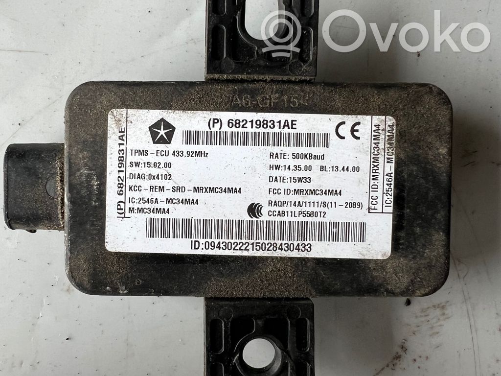 Sterownik / Moduł kontroli ciśnienia w oponach   P68219831AE,68219831AE,MC34MA4,MRXMC34MA4