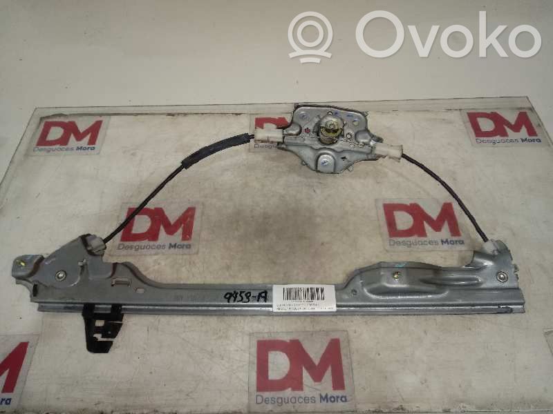 Rear door window regulator with motor