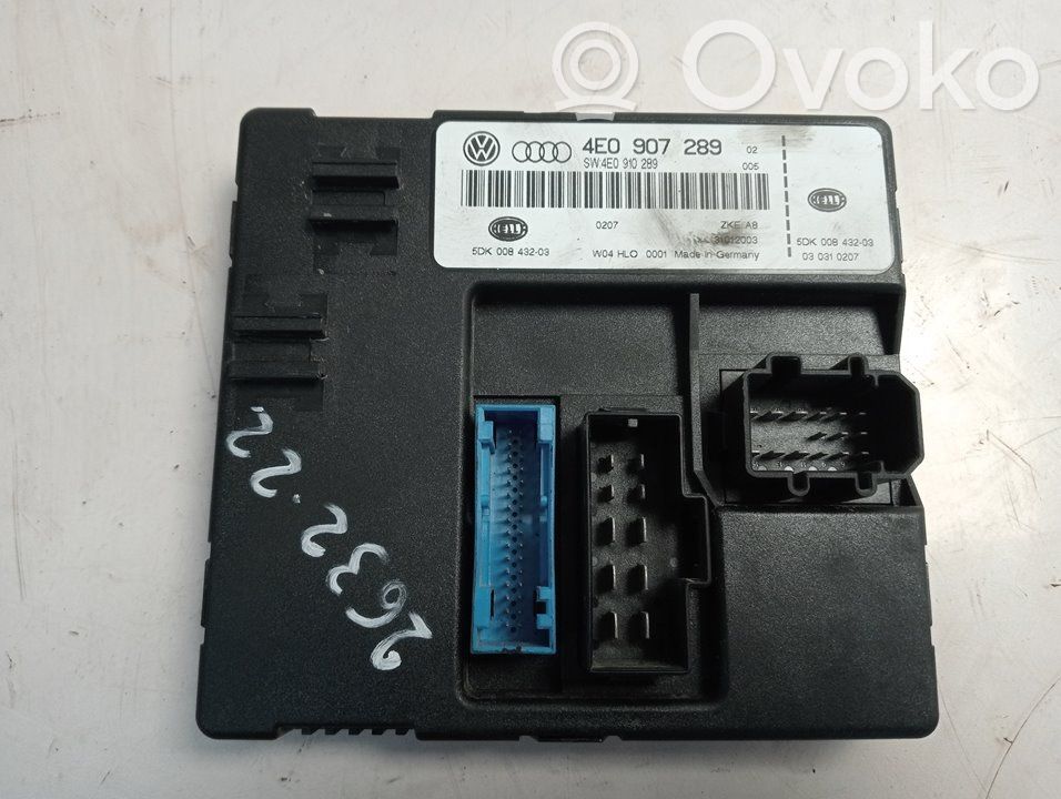 Other control units/modules   4E0907289
