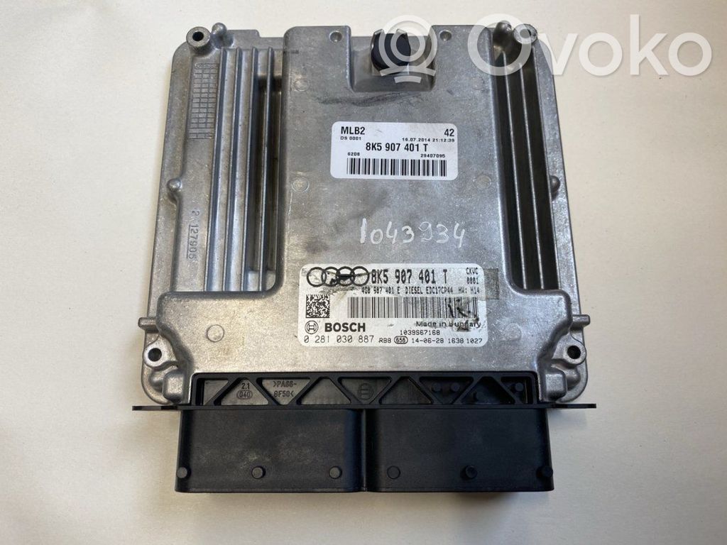 Engine control unit/module   0281032169,8K5907401,8K5907401AA,0281030887,4G0907401E,8K5907311,8K5907311A,8K5907401AD,8K5907401G,8K5907401L,8K5907401T,8K5997311,8K5997311B,8K5997401,8K5997401A,8K5997401F