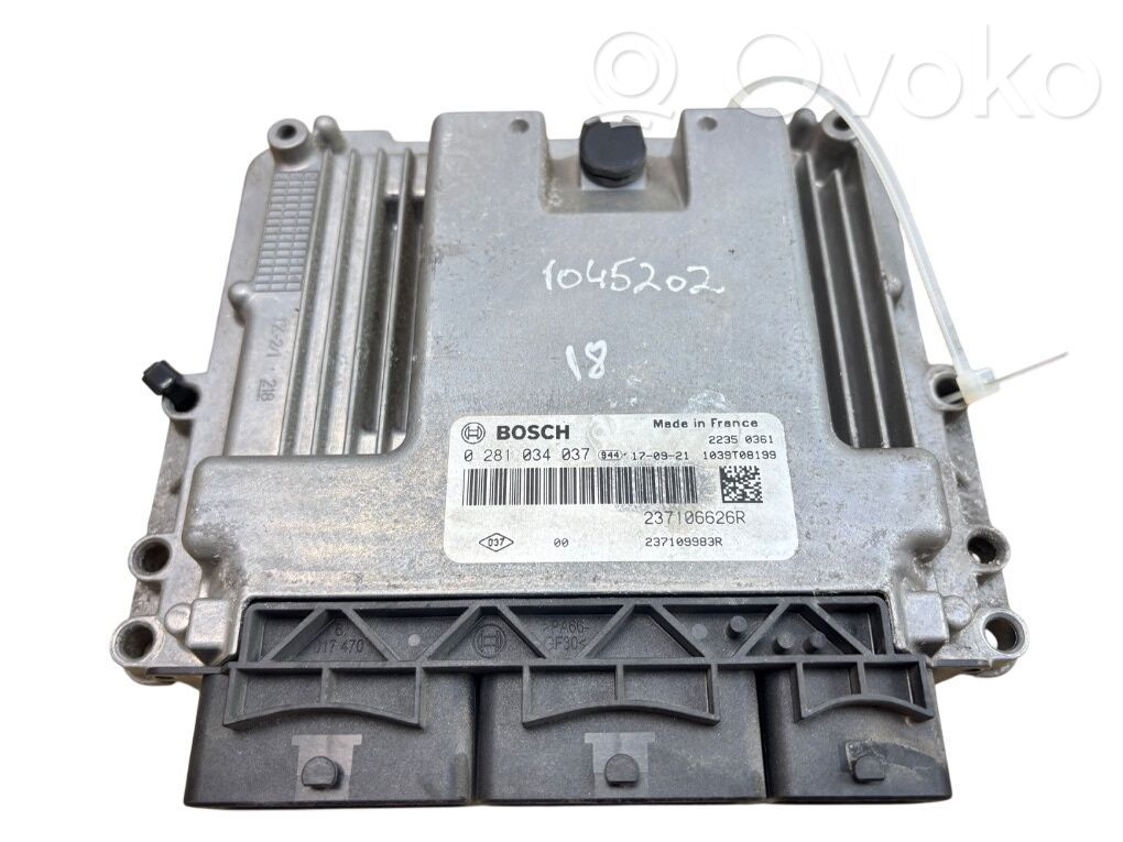 Engine control unit/module   0281034037,237106626R,237109983R,0281032458,0281033357,1676950480,2261101Q1D,237107168R,6000620430,93460388