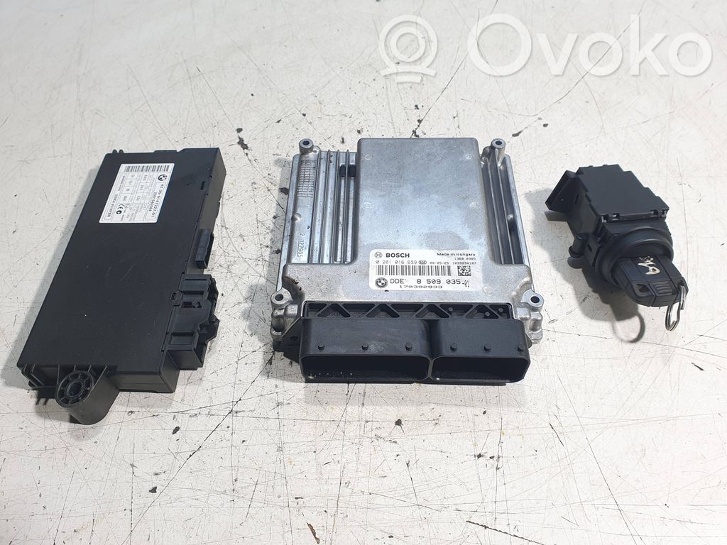 BMW 5 E60 E61 Juego de cerradura y set ECU del motor 