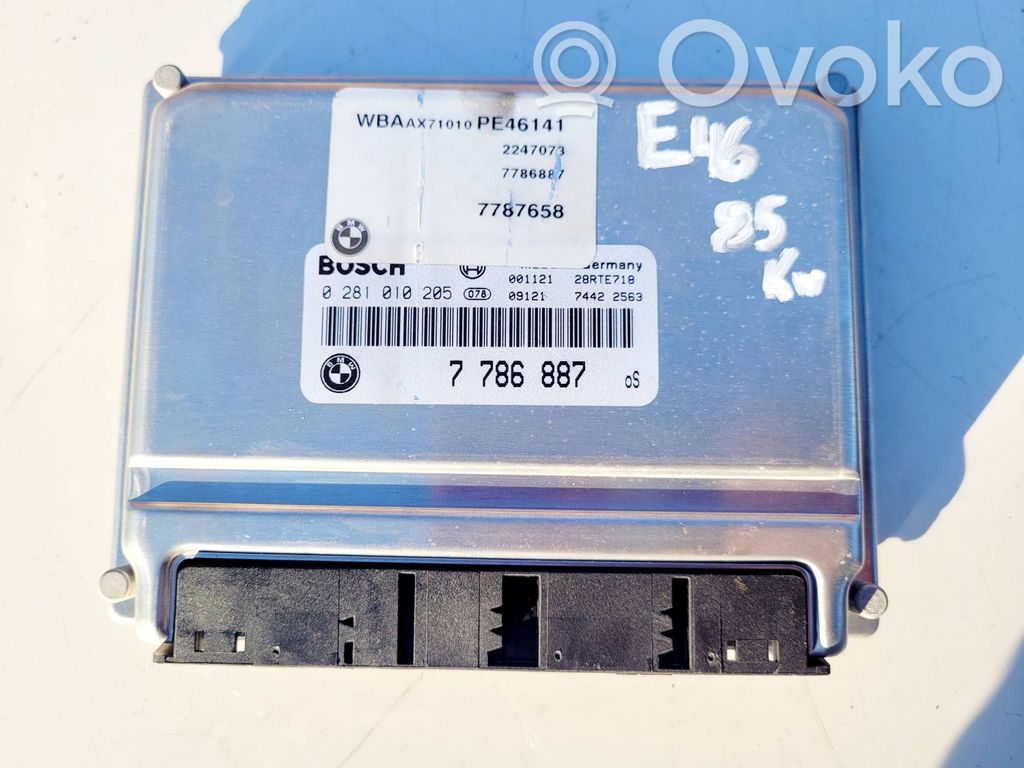 BMW 3 E46 Unidad de control/módulo del motor 