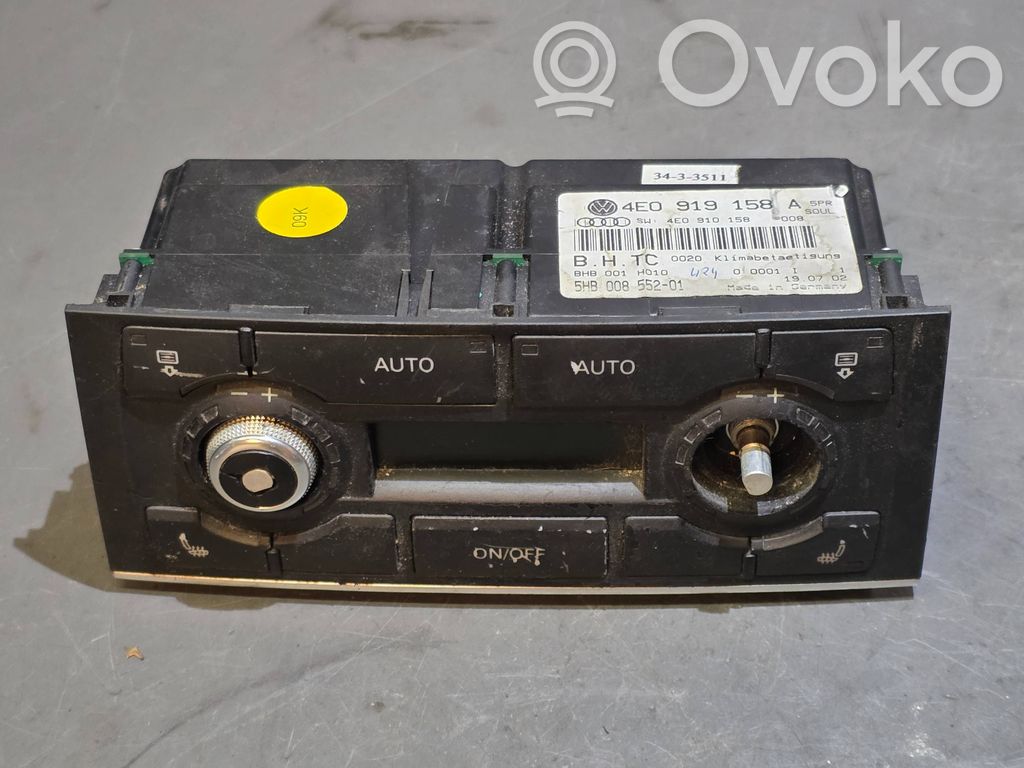 Audi A8 S8 D3 4E Climate control unit 