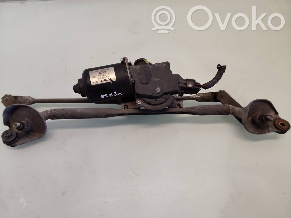 Toyota Corolla Verso E121 Tiranti e motorino del tergicristallo anteriore 