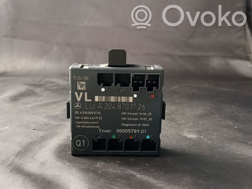 Mercedes-Benz C W204 Door control unit/module 
