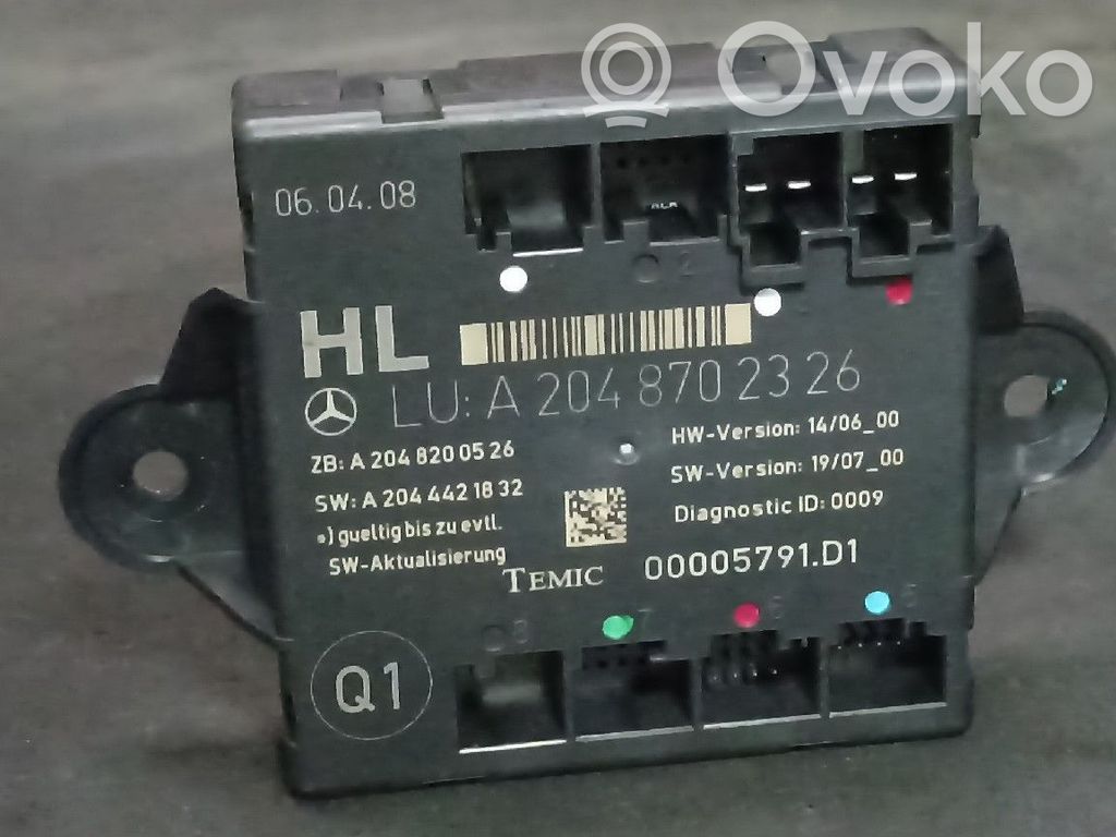 Mercedes-Benz C W204 Door control unit/module 