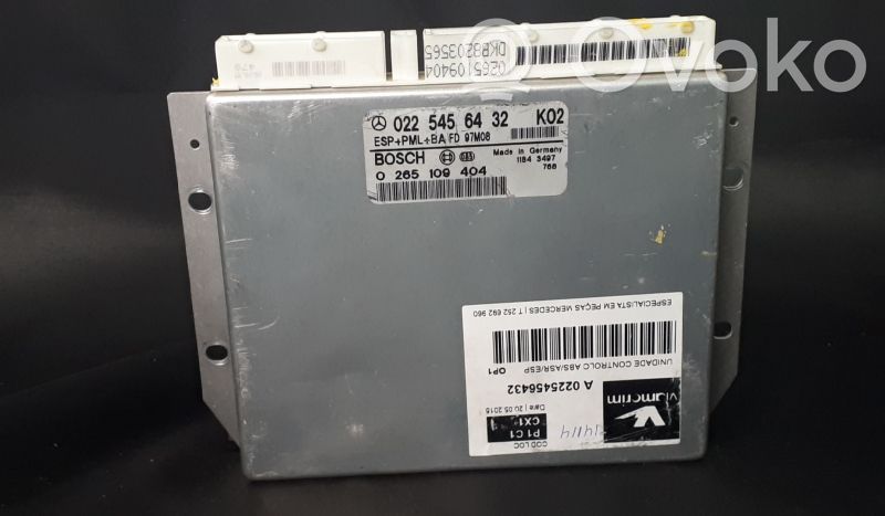 ESP (stability system) control unit   0225456432,0225456432,0245450632,0255456232,0275453232,0275455732,0295457632,A0225456432,A0245450632,A0255456232,A0275453232,A0275455732,A0295457632