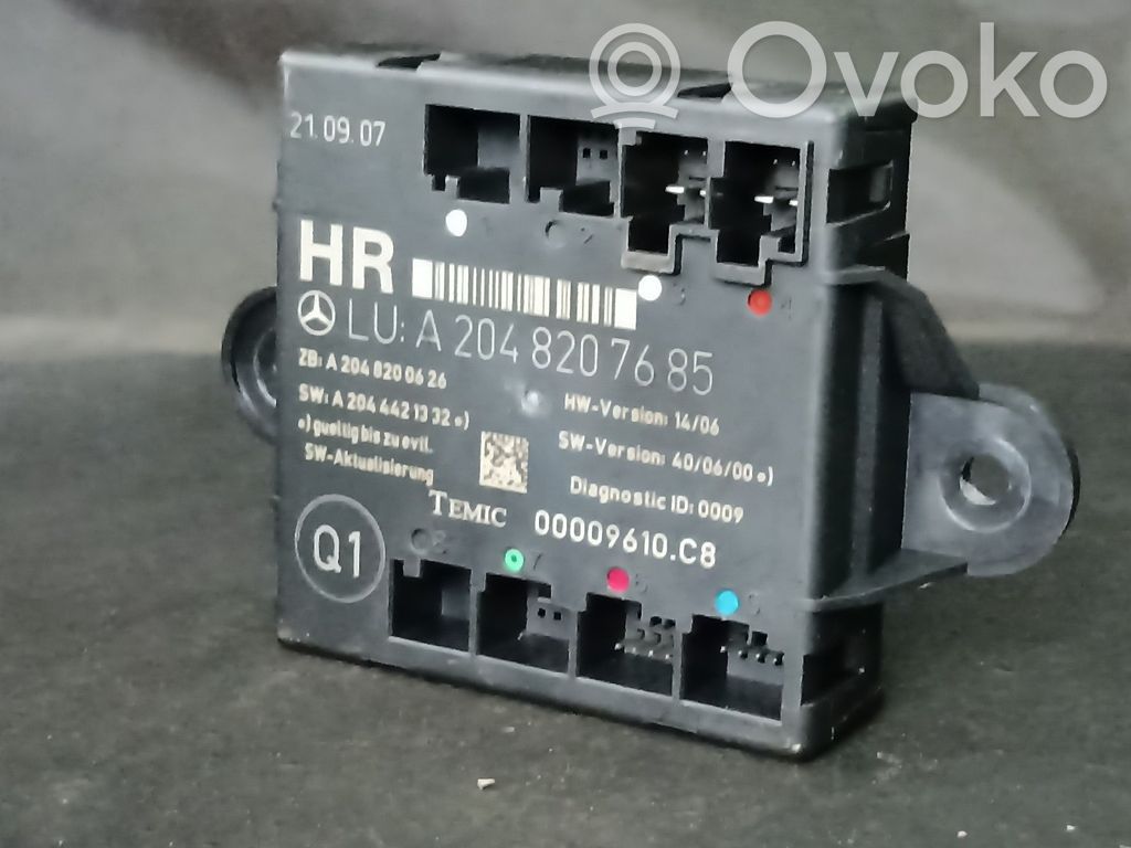 Mercedes-Benz C W204 Door control unit/module 