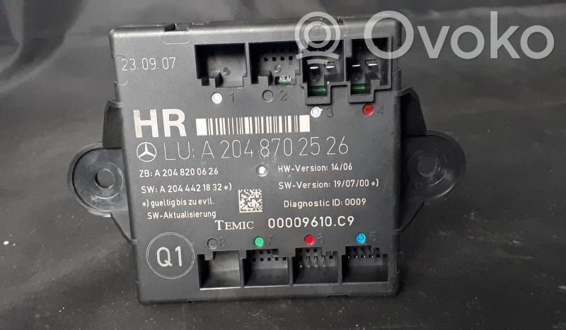 Mercedes-Benz C W204 Door control unit/module 