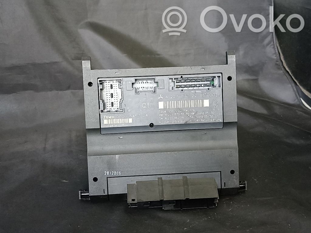 Module de commande de siège   2218702286,0048201026,2218703086,2218705087,2218705385,2218707493,FRENTEDIREITO