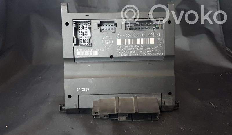 Mercedes-Benz S W221 Module de commande de siège 