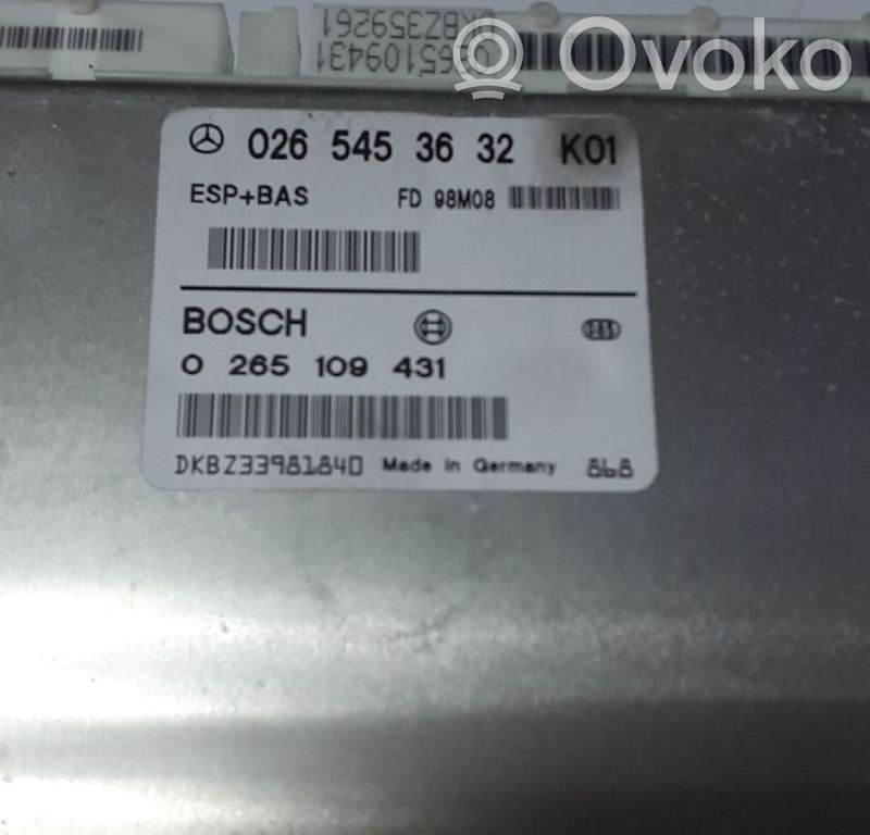 ESP (stability system) control unit   0265453632,A0265453632