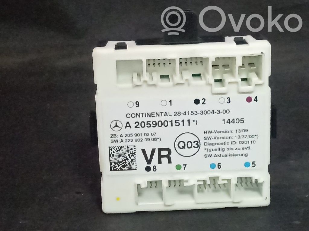 Mercedes-Benz C W205 Door control unit/module 