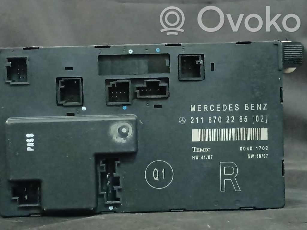 Mercedes-Benz E W211 Unité de commande module de porte 