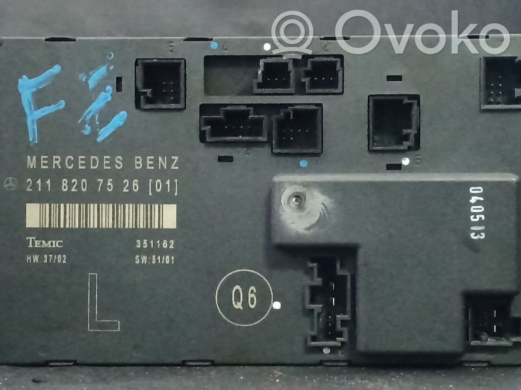 Mercedes-Benz E W211 Unitate/modul comandă uși 