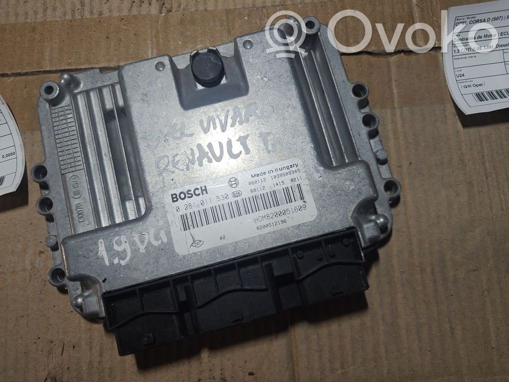 Moottorin ohjainlaite/moduuli   8200512196,0281011530,BOSCH,HOM8200051609