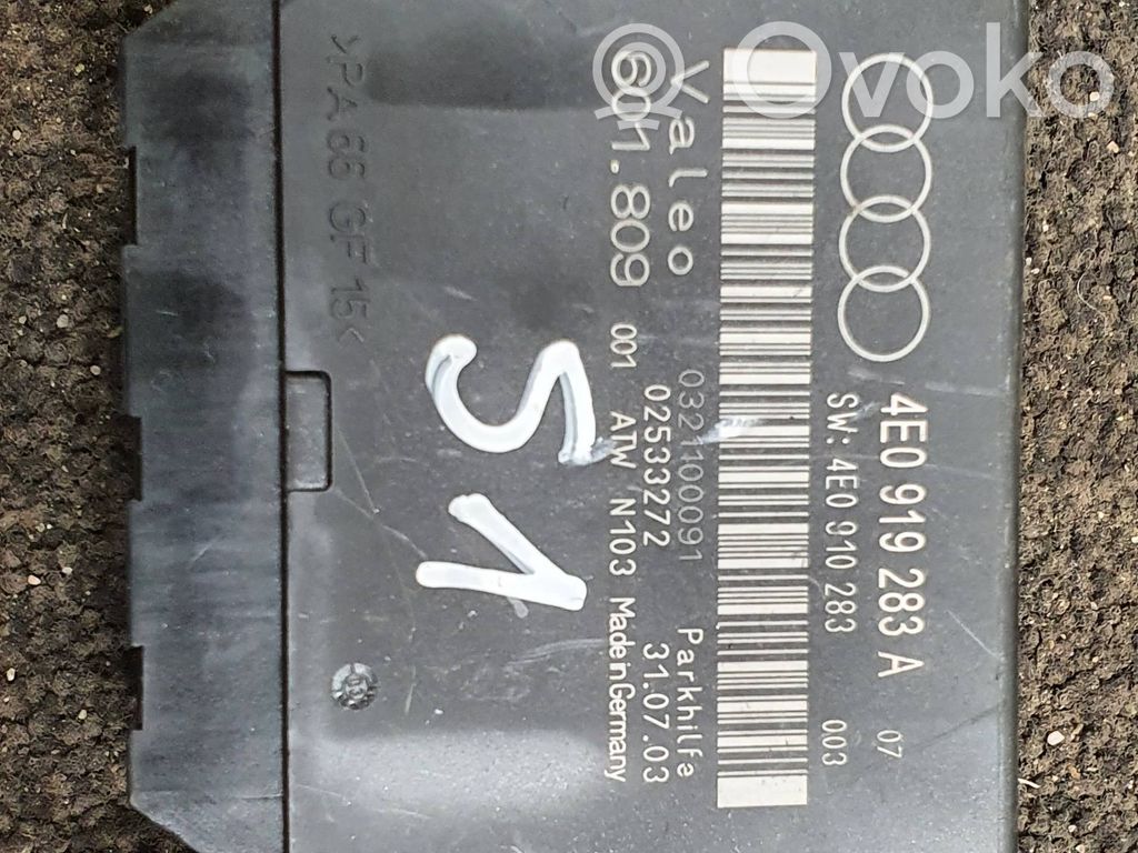 Audi A8 S8 D3 4E Centralina/modulo sensori di parcheggio PDC 