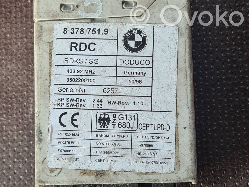 BMW 7 E38 Tire pressure control unit 