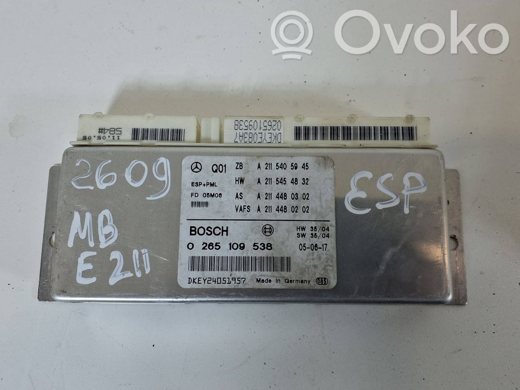 Mercedes-Benz E W211 Unitate control ESP (sistem de stabilitate) 