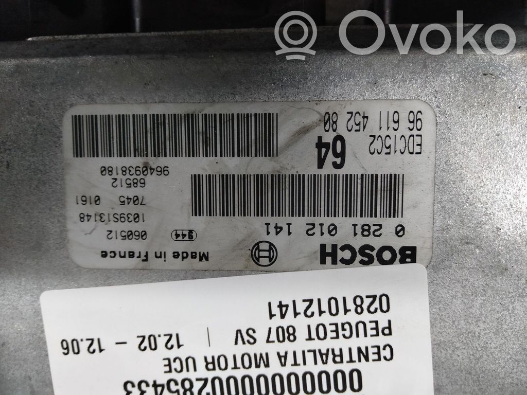 Peugeot 807 Engine control unit/module 